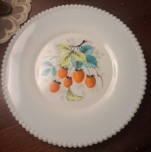 Westmoreland Beaded Milk Glass Plate